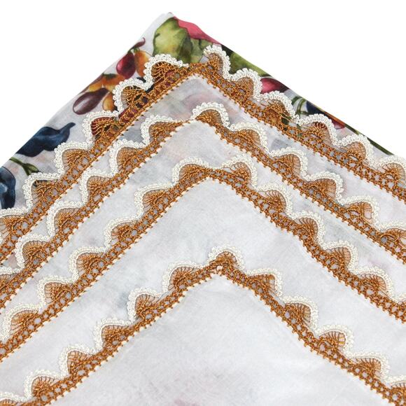 Tulbent Scarf Handmade Crochet Detailing NWOT - Picture 3 of 9